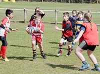 Kids get to grips with rugby at Drybrook