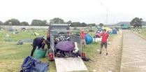 scouts make a pitch for Glastonbury tents