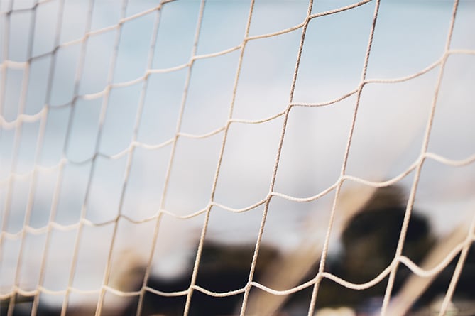 Football Net Goal Stock Photo