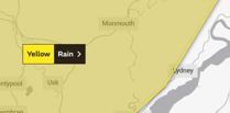 Weather warning for heavy rain across Monmouthshire