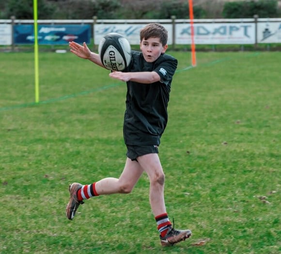 Hartpury student's academy helps young rugby players at Drybrook camp