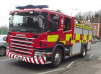 Firefighters tackle town blaze