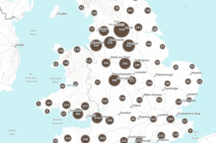 Rivers Trust discharge map