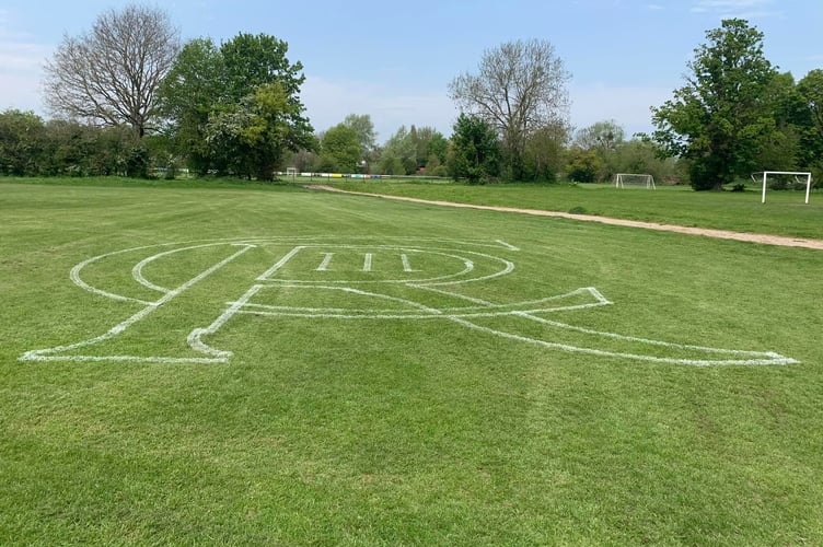 The King's crest on Ross Juniors ground