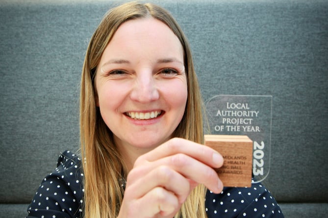 Kristan Pritchard with her award