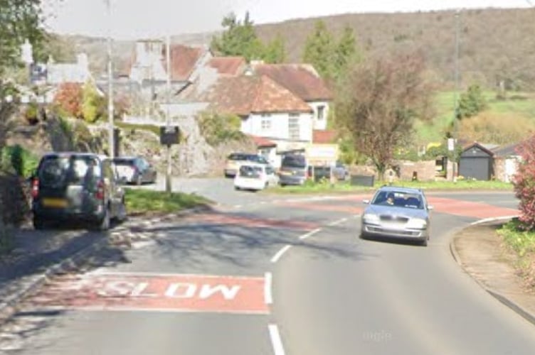 The bend on which the new farm access is proposed