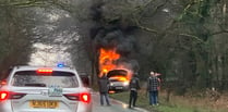 Land Rover '100 per cent damaged' in car fire on Speech House Road