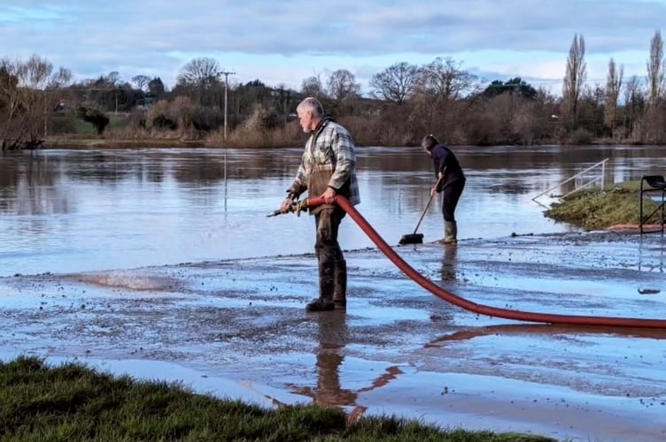 Ross RC members clean up after the floods