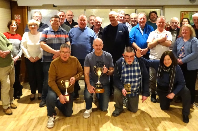 Members of the Lydney and District League at their presentation evening