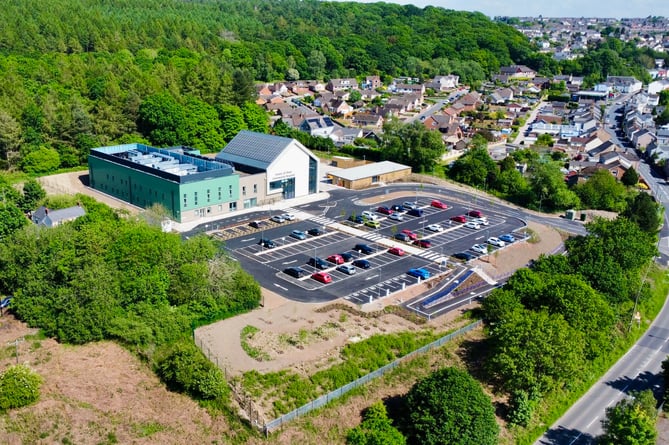 An aeriel view of the new Forest Hospital
