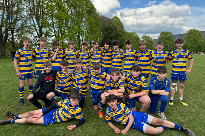 Monmouth Young Rugby Under 13s won the Plate