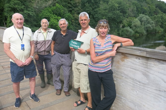 From left, county councillor Terry Hale, Lydbrook parish councillor Colin Gibbons, Maurice Phelps, district councillor Sid Phelps and parish council vice-chairman