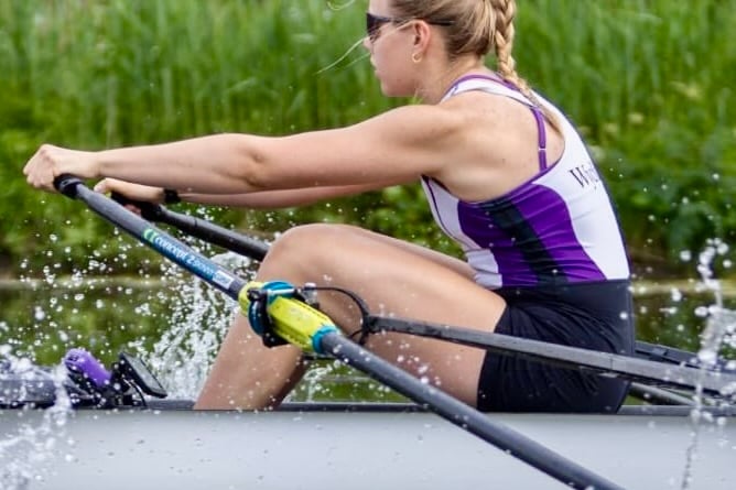 Violet Holbrow-Brooksbank in action. Photo: Wycliffe Rowing