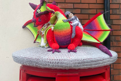 Streets yarn-bombed with fairytales and nursery rhymes