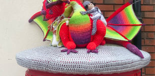 Streets yarn-bombed with fairytales and nursery rhymes