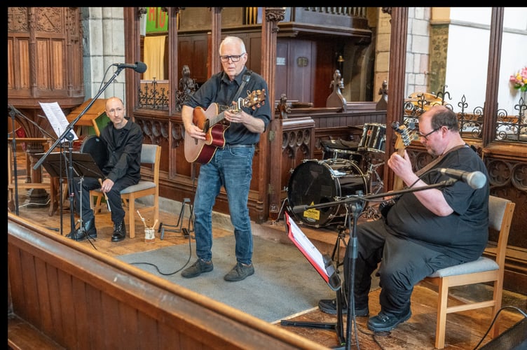 The Clint Mann Band performing at Saturday's concert.