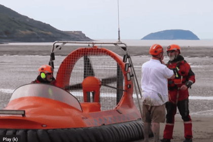 Forest man in dramatic seaside rescue