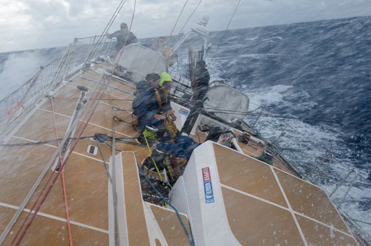 Challenging conditions on board Ha Long Bay