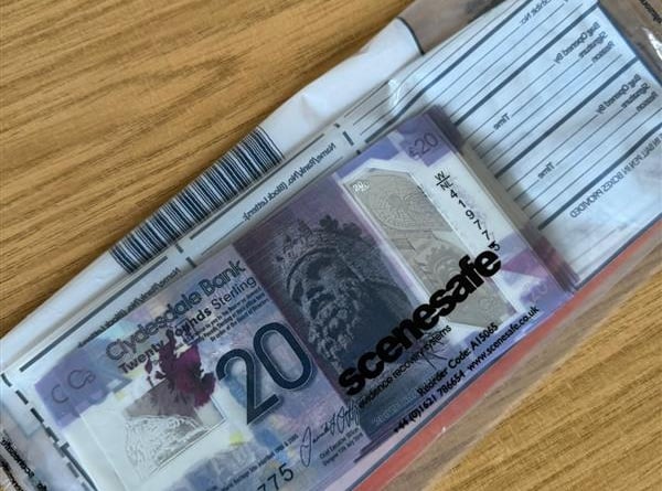 The seized counterfeit £20 notes