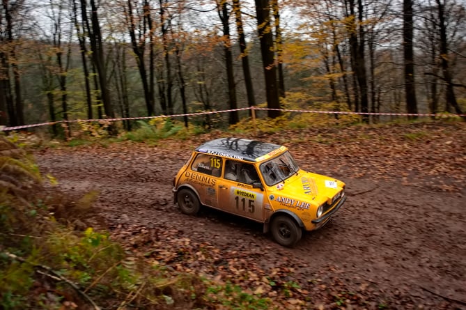 Spectators' favourite Eric Davis returns once more to the Wyedean Stages in his classic Mini