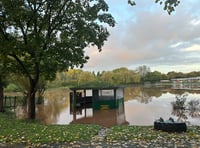 Flooding shuts town road and school