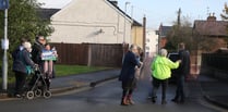 Residents protest traffic closure of town's Goldwire Lane