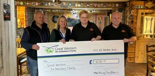 Generous locals  of Bream pub raise cash for air ambulance service