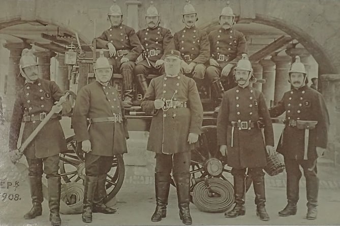 Edwardian Fire Brigade Postcard